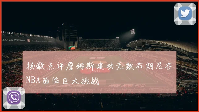 杨毅点评詹姆斯建功无数布朗尼在NBA面临巨大挑战